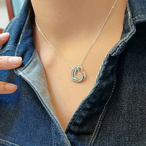 Colar Coração de Mãe Personalizável Banhado a Ouro 18k