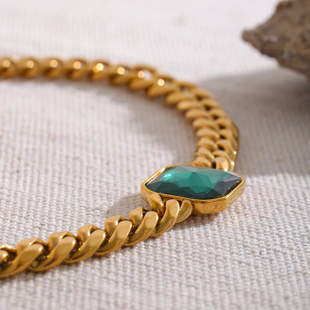 Colar Feminino Esmeralda Gold