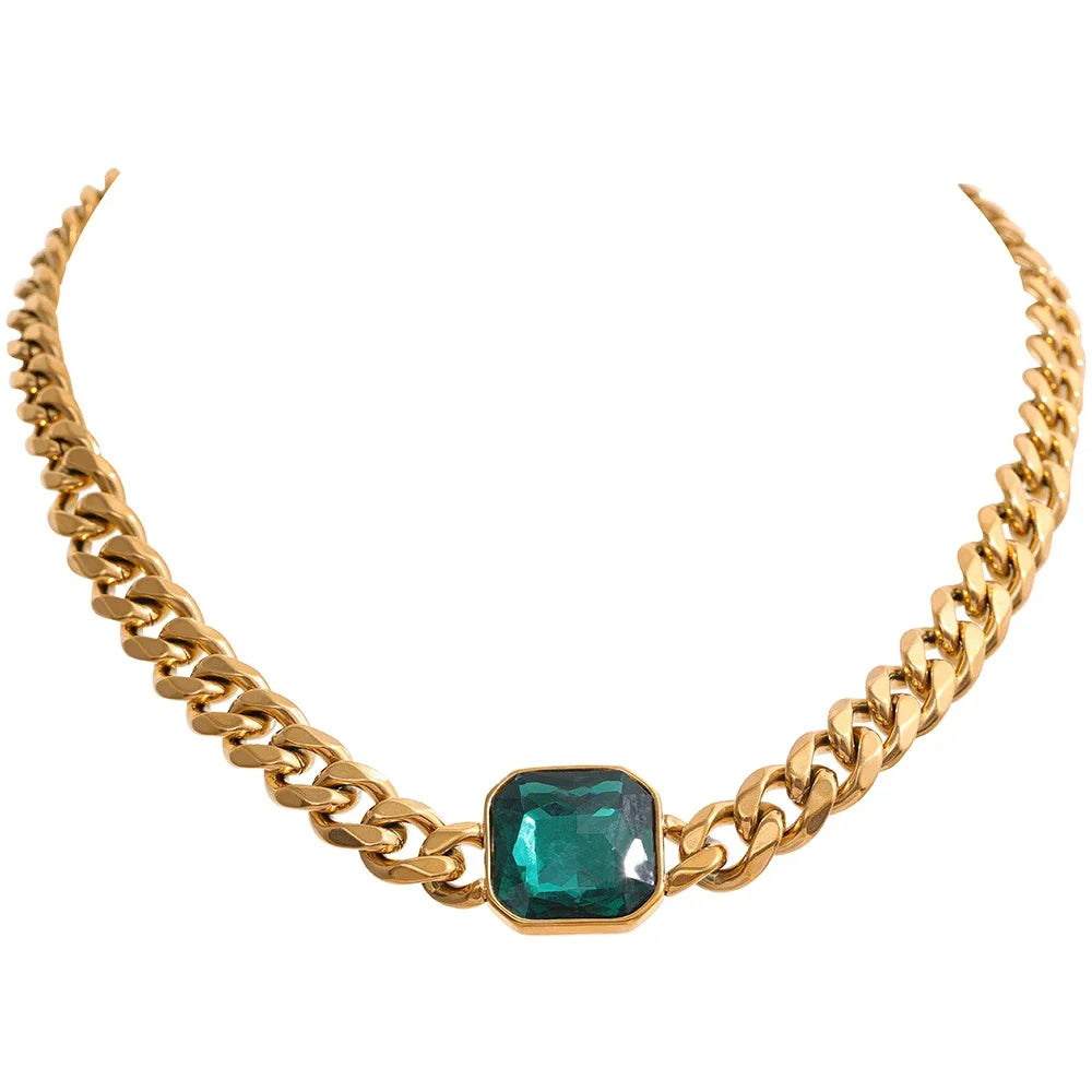 Colar Feminino Esmeralda Gold