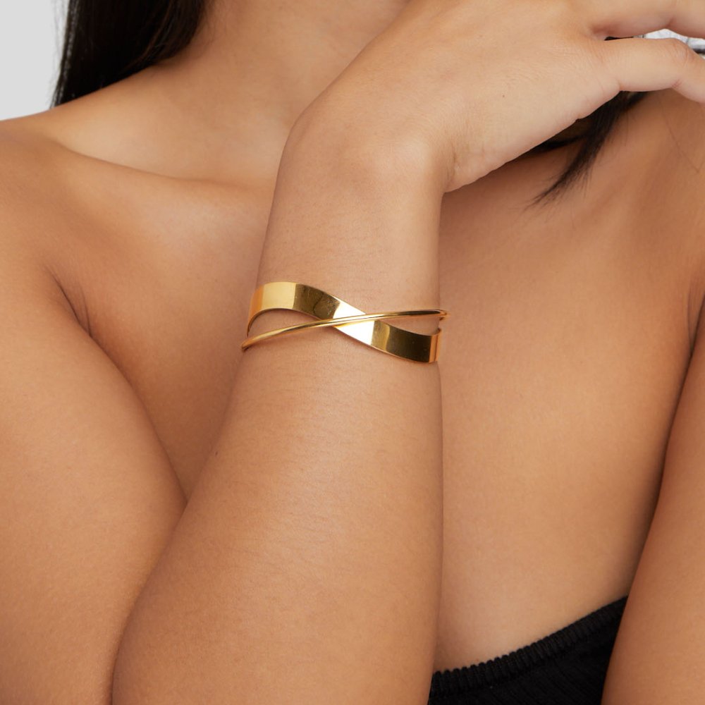 Bracelete Feminino Dourado Eve