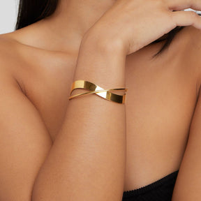 Bracelete Feminino Dourado Eve