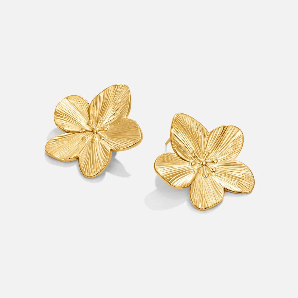 Brinco Feminino Dourado Flor