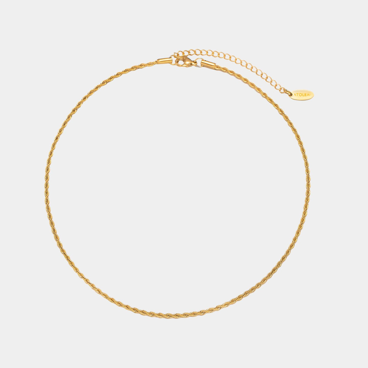 Colar Corrente Calvi Torcida Banhando Ouro 18K