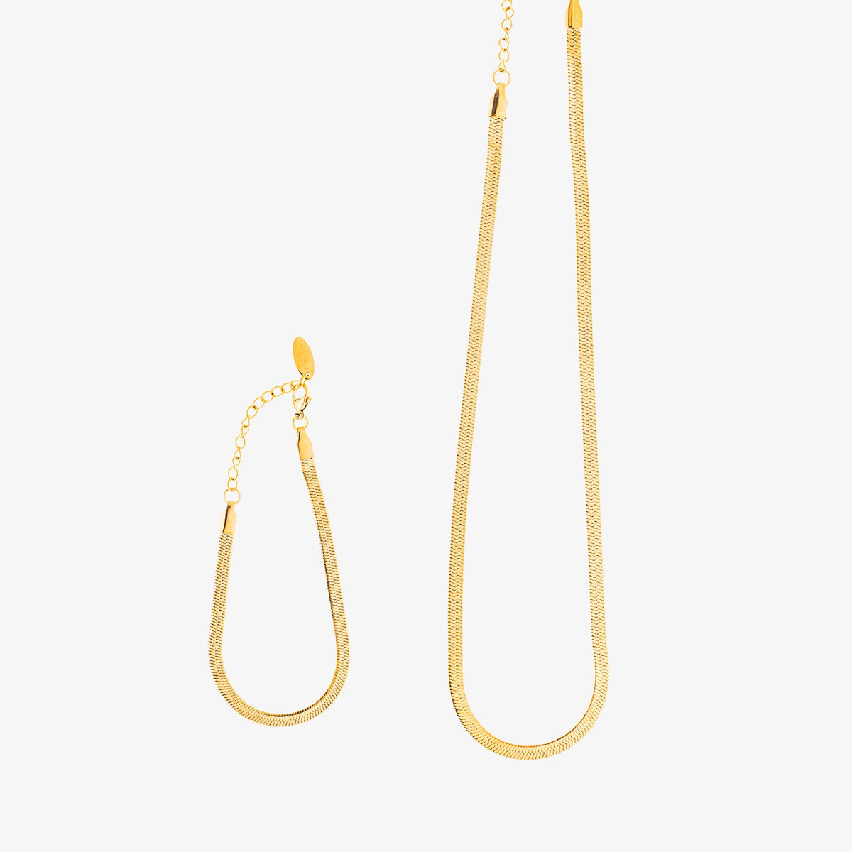 Conjunto Slim Colar e Pulseira Banhado Ouro 18K