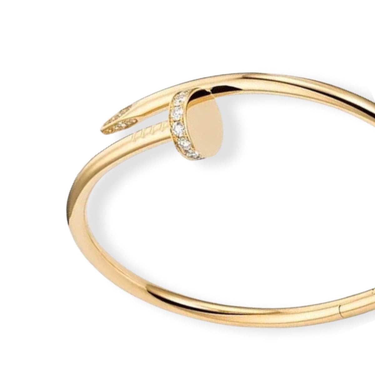 Bracelete Feminino Dourado Prego