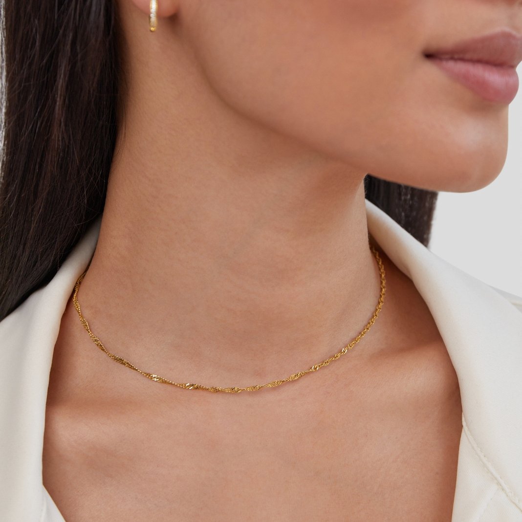 Colar Feminino Dourado Corrente  Mila