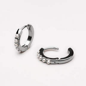 Mini Argolas com Pérola Banhado Ouro 18K