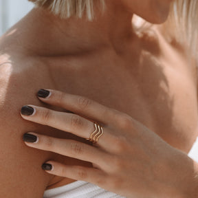 Anel Ocean Banhado Ouro 18K (Verificar Tamanhos)