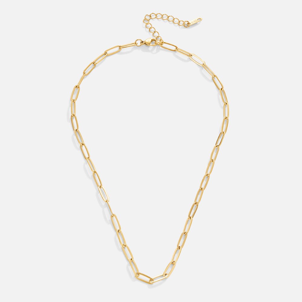 Colar Feminino Dourado de Clipes