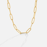 Colar Feminino Dourado de Clipes