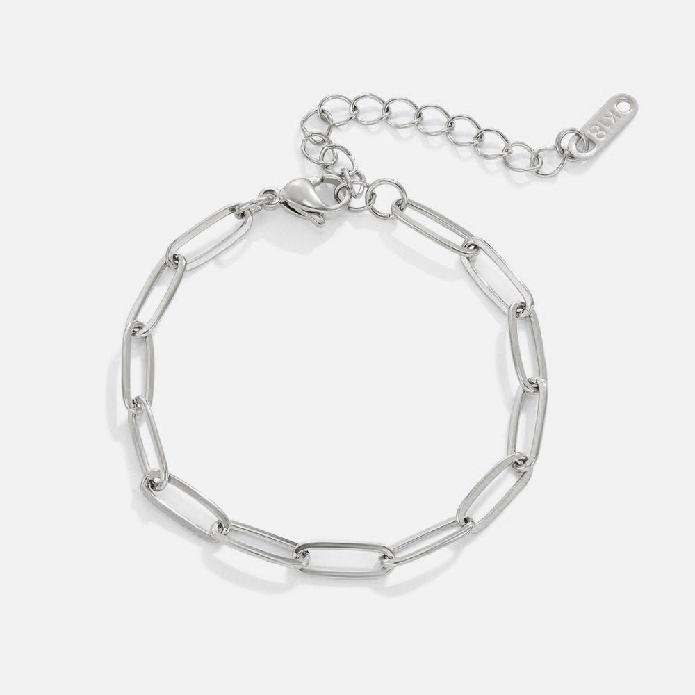 Pulseira Feminina Prata Clipes