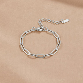 Pulseira Feminina Prata Clipes