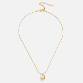 Colar Feminino Dourado Crystal Branco