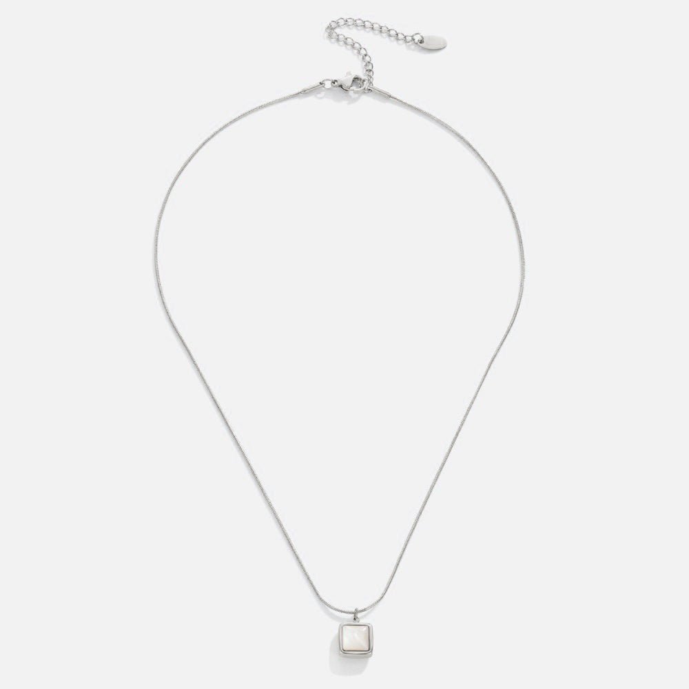 Colar Feminino Prata Crystal Branco