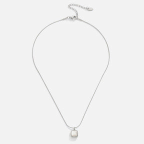 Colar Feminino Prata Crystal Branco