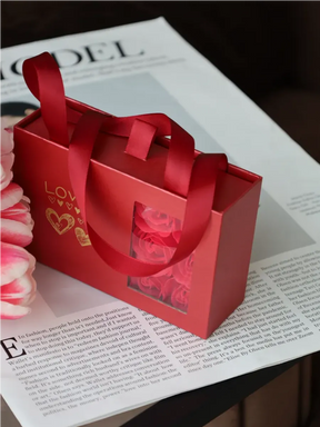 Conjunto de Joias Brilhante + Caixa Rosas Eternas