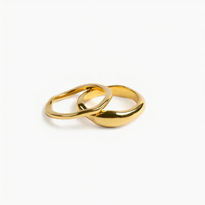 Anéis Gemini Banhado Ouro 18K (Verificar Tamanhos)