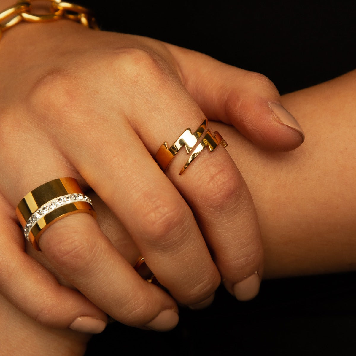 Anel Liguria Banhado Ouro 18K