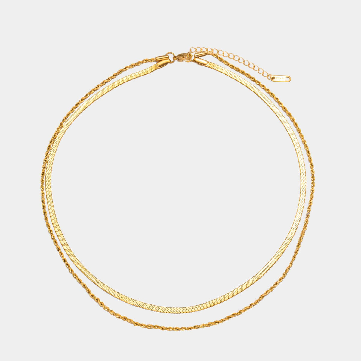 Colar Duplo Layered Banhado Ouro 18K