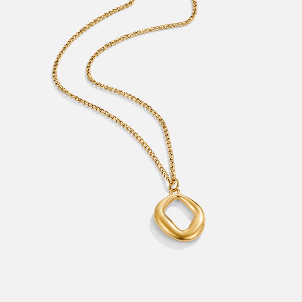 Colar Feminino Dourado Geométrico